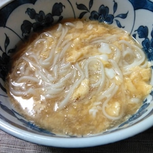 寒い日や病人食に 生姜風味の卵あんかけうどん